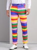Rainbow Striped Dress Pants for Men&