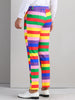 Rainbow Striped Dress Pants for Men&