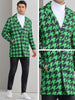 Houndstooth Trench Coat for Men&