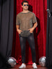 Glitter Mesh Sheer T Shirt for Men&
