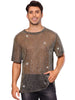 Glitter Mesh Sheer T Shirt for Men&