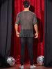 Glitter Mesh Sheer T Shirt for Men&