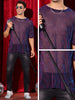 Glitter Mesh Sheer T Shirt for Men&