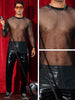 Glitter Mesh T Shirt for Men&