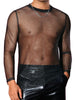 Glitter Mesh T Shirt for Men&