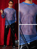 Glitter Mesh T Shirt for Men&