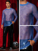 Glitter Mesh T Shirt for Men&