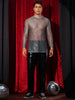 Glitter Mesh T Shirt for Men&