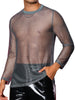 Glitter Mesh T Shirt for Men&