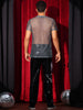 Glitter Mesh Sheer T Shirt for Men&