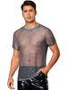 Glitter Mesh Sheer T Shirt for Men&