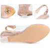 Rhinestone Clear Wedge Heel Sandal for Women