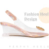 Rhinestone Clear Wedge Heel Sandal for Women
