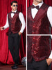 Argyle Sequin Vest for Men&