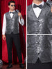 Argyle Sequin Vest for Men&