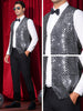 Argyle Sequin Vest for Men&