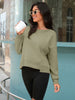 Onfers Cropped Sweatshirt for Women Crewneck Fleece Pullover Tops Oversized Hoodie Fashion Fall Outfits