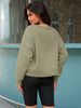 Onfers Cropped Sweatshirt for Women Crewneck Fleece Pullover Tops Oversized Hoodie Fashion Fall Outfits
