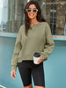 Onfers Cropped Sweatshirt for Women Crewneck Fleece Pullover Tops Oversized Hoodie Fashion Fall Outfits