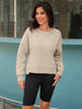 Onfers Cropped Sweatshirt for Women Crewneck Fleece Pullover Tops Oversized Hoodie Fashion Fall Outfits