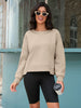 Onfers Cropped Sweatshirt for Women Crewneck Fleece Pullover Tops Oversized Hoodie Fashion Fall Outfits