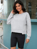 Onfers Cropped Sweatshirt for Women Crewneck Fleece Pullover Tops Oversized Hoodie Fashion Fall Outfits