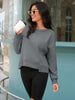 Onfers Cropped Sweatshirt for Women Crewneck Fleece Pullover Tops Oversized Hoodie Fashion Fall Outfits