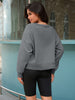 Onfers Cropped Sweatshirt for Women Crewneck Fleece Pullover Tops Oversized Hoodie Fashion Fall Outfits