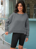 Onfers Cropped Sweatshirt for Women Crewneck Fleece Pullover Tops Oversized Hoodie Fashion Fall Outfits