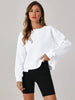 Onfers Cropped Sweatshirt for Women Crewneck Fleece Pullover Tops Oversized Hoodie Fashion Fall Outfits