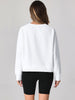 Onfers Cropped Sweatshirt for Women Crewneck Fleece Pullover Tops Oversized Hoodie Fashion Fall Outfits