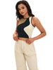 Onfers Color Block Tank Top for Women Summer Ribbed Sleeveless Crop Basic Going Out Tops