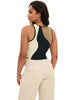 Onfers Color Block Tank Top for Women Summer Ribbed Sleeveless Crop Basic Going Out Tops