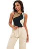 Onfers Color Block Tank Top for Women Summer Ribbed Sleeveless Crop Basic Going Out Tops