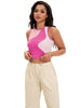 Onfers Color Block Tank Top for Women Summer Ribbed Sleeveless Crop Basic Going Out Tops