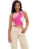 Onfers Color Block Tank Top for Women Summer Ribbed Sleeveless Crop Basic Going Out Tops