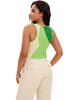 Onfers Color Block Tank Top for Women Summer Ribbed Sleeveless Crop Basic Going Out Tops