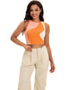 Onfers Color Block Tank Top for Women Summer Ribbed Sleeveless Crop Basic Going Out Tops