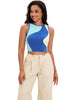 Onfers Color Block Tank Top for Women Summer Ribbed Sleeveless Crop Basic Going Out Tops