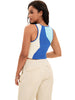 Onfers Color Block Tank Top for Women Summer Ribbed Sleeveless Crop Basic Going Out Tops