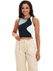 Onfers Color Block Tank Top for Women Summer Ribbed Sleeveless Crop Basic Going Out Tops
