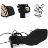 Square Toe Strappy Lace Up Block Heel Sandals for Women