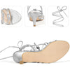Knot Lace Up Slingback Stiletto Heel Sandals for Women