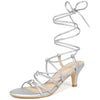 Knot Lace Up Slingback Stiletto Heel Sandals for Women