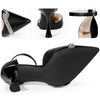 Rhinestone Pointy Toe Ankle Strap Stiletto Heel Pumps for Women