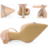 Rhinestone Pointy Toe Ankle Strap Stiletto Heel Pumps for Women