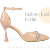 Rhinestone Pointy Toe Ankle Strap Stiletto Heel Pumps for Women