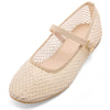 Rhinestone Breathable Mesh Ballet Flats Pumps for Women