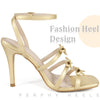 Bow Strappy Square Toe Stiletto Heel Sandals for Women