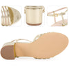 Open Toe Ankle Strap Slingback Chunky Heel Sandals for Women